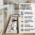 thumbnail image 5 of Fat Chef Rugs Kitchen Mats for Floor 2 Piece, Anti Fatigue Floor Mat for Kitchen, Kitchen Floor Mats for in Front of Sink and Black Kitchen Matt for Standing for Kitchen Decor 17"X30"+17"X47", 5 of 6