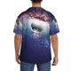 thumbnail image 3 of Balery Planets Stars And Galaxies Camisa Casual de Manga Corta con Botones para Hombre, Texturizada, Estilo Cubano, para Playa, Verano-Medium, 3 of 5