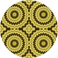 thumbnail image 1 of Ahgly Company Tapis Rond Lavable en Machine Intérieur Transitionnel Or Jaune Vif, 5 Pieds Rond, 1 of 7