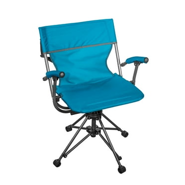 Zenithen Outdoor 360 Degree Portable Lawn Swivel Camping Chair w/ Arms, Teal
