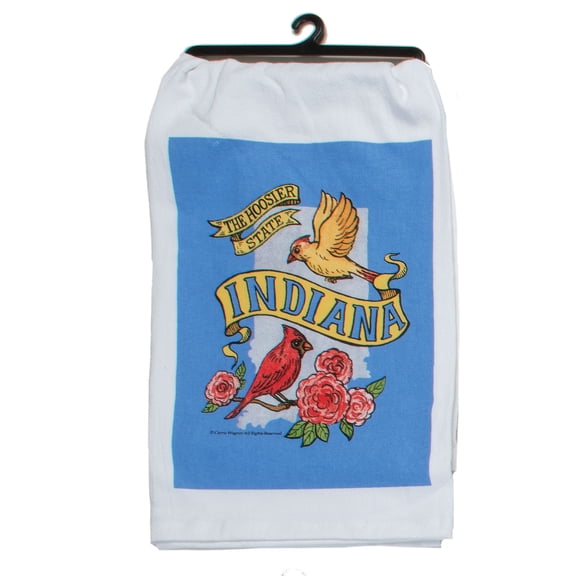 New Indiana Nickname Flour Sack Kitchen Towel, The Hoosier State, 26" Square