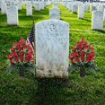 thumbnail image 4 of Artificial Flowers for Cemetery, 48 Heads Artificial Rose Bouquet Graveyard Memorial Silk Flowers for Cemetery Flower Arrangement with Vase for Headstone Decor Outdoor (Red & White), 4 of 5