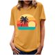 thumbnail image 1 of Blusa informal de manga corta con cuello redondo y estampado de verano a la moda para mujer Pompotops  hfajkhk135482, 1 of 4