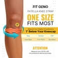thumbnail image 5 of Rodillera Fitgeno con soporte para rótula: Banda para aliviar el dolor del tendón rotuliano - Rodillera para tendinitis, saltos, running, baloncesto, hombres y mujeres (2 unidades, naranja), 5 of 5