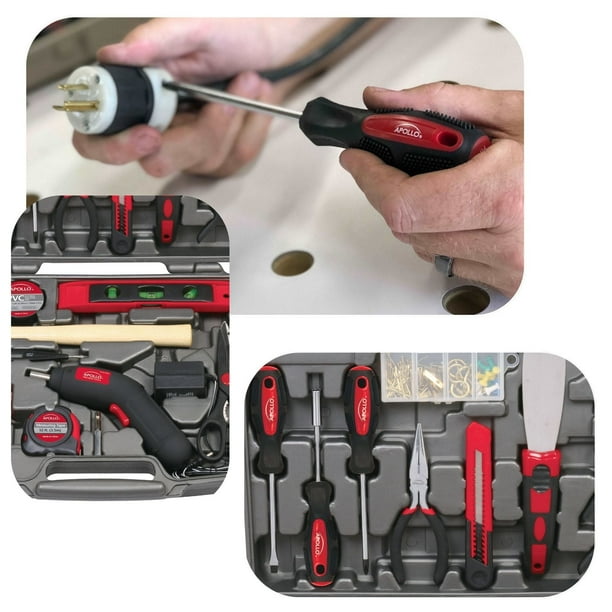 144 Piece Household Tool Kit with 4.8V Cordless Screwdriver
