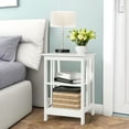 thumbnail image 2 of Nightstand 3-Tier Display Shelf Side Table Sofa End Table Corner Table White, 2 of 8