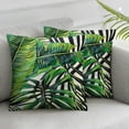 thumbnail image 3 of BANET Pillow Covers Green Banana Leaves Throw Pillow Covers Plant Outdoor Decorative Pillowcase Square Cushion Cover for Couch Bed Sofa Home Patio (Pack of 2) 12x12in, 3 of 7