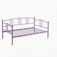 thumbnail image 1 of QinaQin Canapé-Lit Double en Métal, Sans Cadre Rabattable, Espace de Rangement en Dessous, Barres en Acier à Haute Résistance, Style Moderne, Convient à la Chambre Ou au Salon, 1 of 9