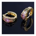 thumbnail image 2 of 18K Gold Galvanized Colorful Zircon Earrings, 2 of 3