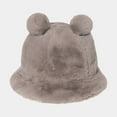 thumbnail image 3 of Yanyanz Bucket Hats for Women, for Women Ear Bear Warm Bucket Hat Thick Basin Men Cap Winter Hat Cute Baseball Caps, Hat Khaki One Size, 3 of 4