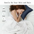 thumbnail image 7 of 3 Pack 100% Mulberry Silk Pillowcases for Hair and Skin 22 Momme Silk Standard Navy, 7 of 7