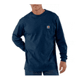 thumbnail image 3 of Carhartt K126HTG Men's Long-Sleeve Workwear Pocket T-Shirt, Navy, 4XL, 3 of 4