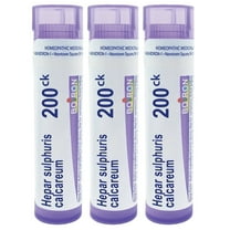 Boiron Hepar Sulphuris Calcareum 200CK, Homeopathic Medicine for Painful And Hoarse Dry Cough Worsened By Cold Weather, 3 Count (3 x 80 Pellets)