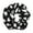 Black White Splotch, variant on Jumbo Satin Hair Scrunchie, Patterned Elastic Hair Tie