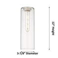 thumbnail image 2 of 434-1P-SN-G434-12ME Innovations Lighting Crown Point - 1 Light Cord Pendant In Industrial Style-13.25 Inches Tall and 4.5 Inches Wide-Satin Nickel, 2 of 3