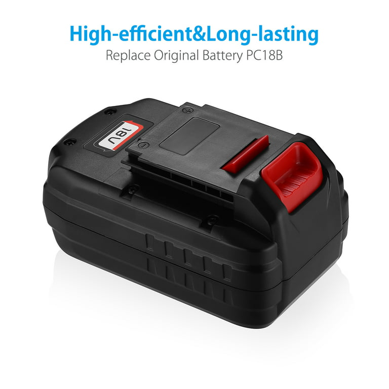 Replacement Battery with Charger for Black+Decker, 3700mAh Battery Compatible