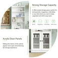 thumbnail image 4 of Historyli Go5H 78.3" Storage Cabinet Freestanding Versatile Sideboard Cabinet With Acrylic Board Door Adjustable Shelves Versatile Bookshelf For Living Room Kitchen, 4 of 9
