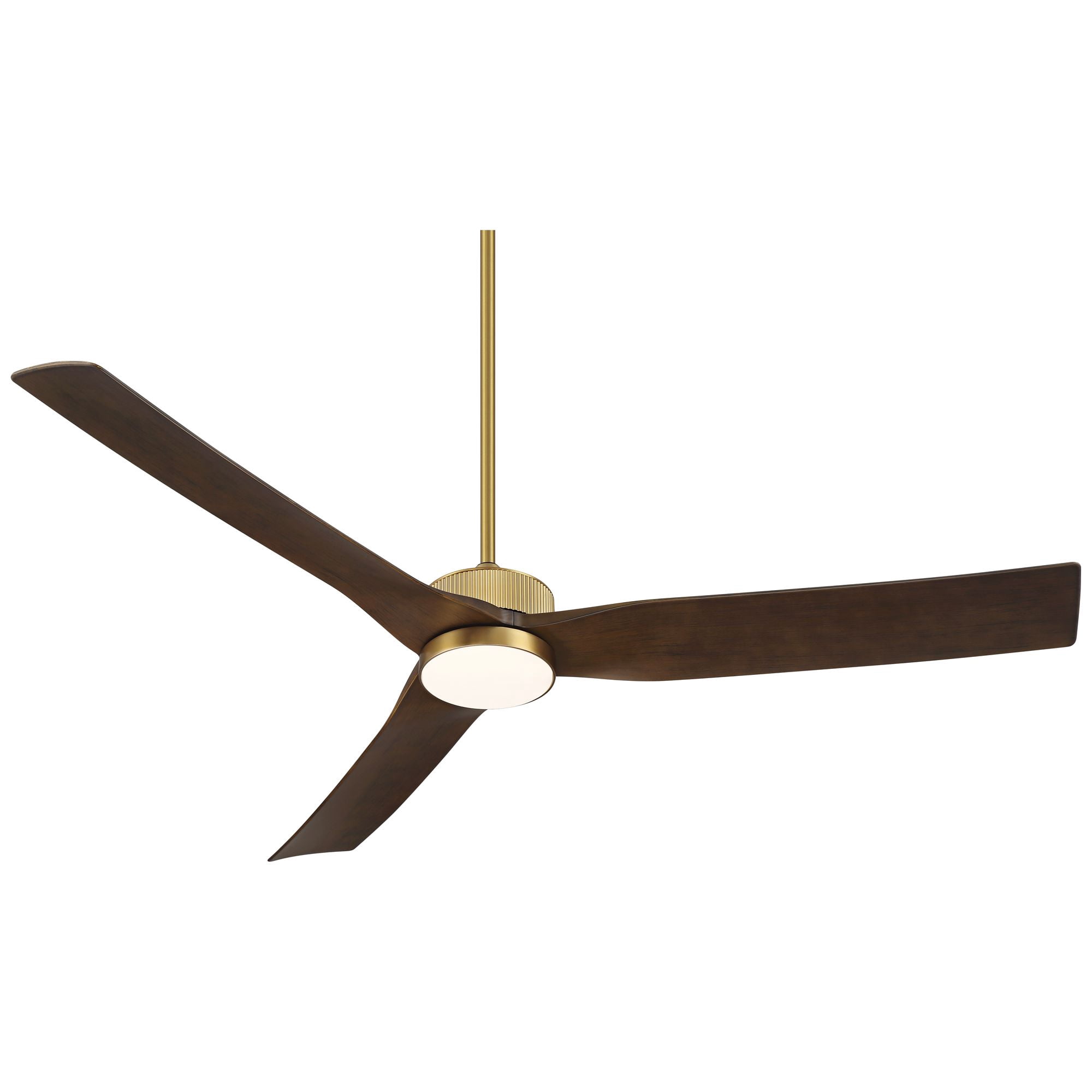 Casa Vieja 60" Montage Modern Indoor Outdoor Ceiling Fan 3 Blade LED Light Remote Control Soft Brass Finish Bedroom Damp Rated