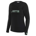 thumbnail image 2 of Women's WEAR by Erin Andrews x Gracie Hunt Black New York Jets Mesh Panel Long Sleeve T-Shirt, 2 of 6