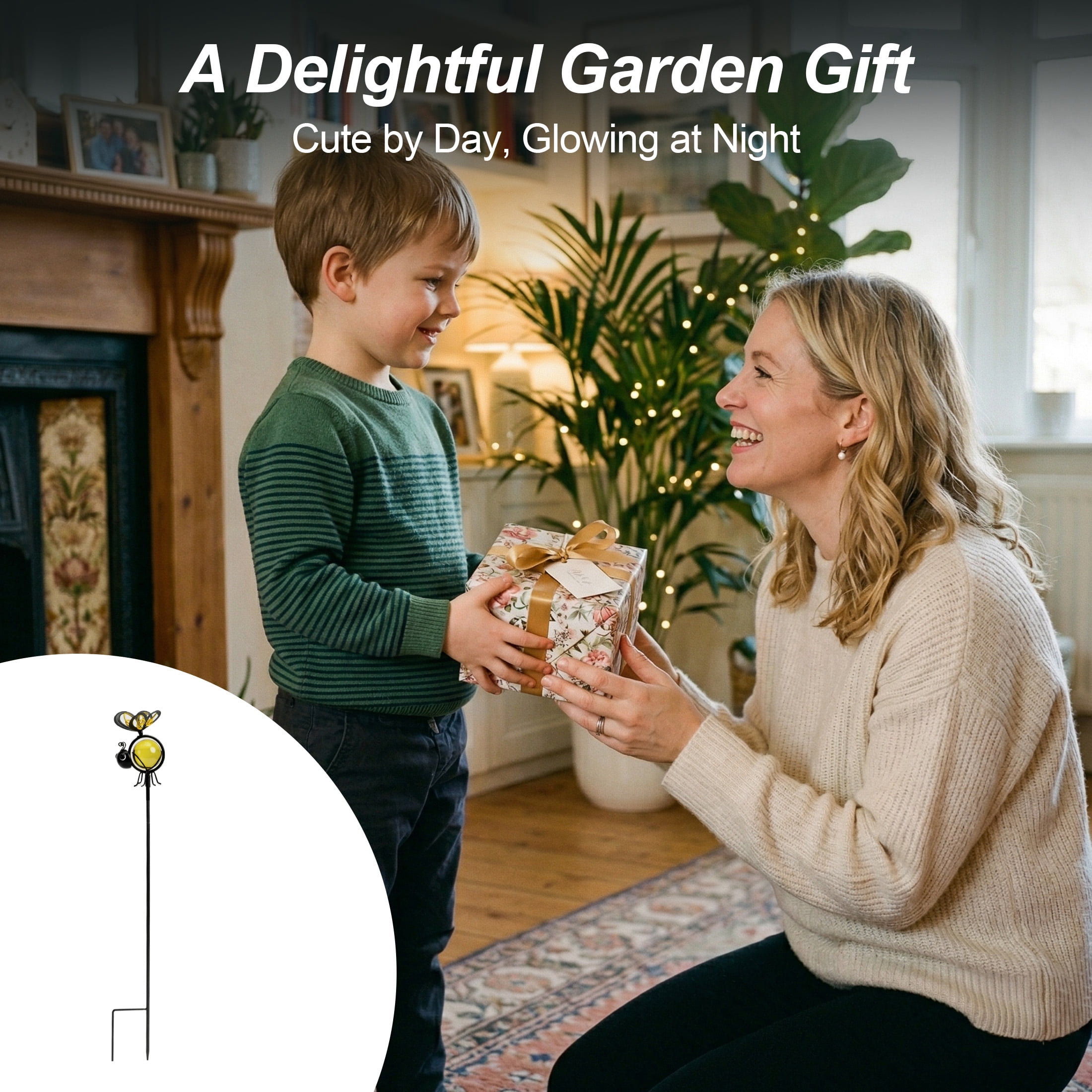 The Growing Ground Solar Bug Garden Stake Light, 27" – details