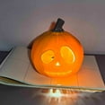 thumbnail image 6 of Halloween Pumpkin Lantern, Pumpkin Lights Battery Operated Pumpkin Glowing Pumpkin Lantern, Lightened Large Pumpkin, Light Up Pumpkin Vintage Halloween Decorations (C), 6 of 8