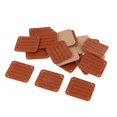 thumbnail image 1 of 20 piezas etiquetas de cuero PU etiquetas para coser ropa parches manualidades DIY-rosa pequeña Carta Hugo Etiquetas de PU hechas a mano, 1 of 7
