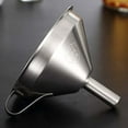 thumbnail image 5 of Ludlz Food Grade Stainless Steel Kitchen Funnel with Strainer Filter for Transferring of Liquid Dry Ingredients and Metal Cooking Funnel Home Kitchen Gadget, 5 of 8