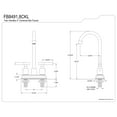 thumbnail image 2 of Kingston Brass FB8498CKL Kaiser Double-Handle 4" Centerset High-Arc Bar Faucet, Brushed Nickel, 2 of 4