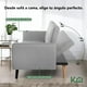 thumbnail image 3 of Sofá Cama Reclinable 3 Personas Sillón Minimalista 2 Posiciones Kingshouse gris 1, 3 of 8