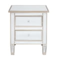 thumbnail image 4 of IVV Mirrored Nightstand with 2 Storage Drawers, Glass Bedside Table for Bedroom, Silver & Gold, 4 of 10