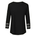 thumbnail image 4 of Sudadera con capucha gris,Camiseta informal estampada para mujer, blusa de cuello redondo y manga 3/4, mezcla de poliéster y elastano, túnica holgada para uso diario y en casa, sopatenor, 4 of 6