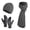 Gray, variant on Scarf,Hat,& Gloves, Women&Men Autumn and Winter Warm Wool Hat Scarf Gloves Slouchy Three Pieces Winter Snow Knit Cap Screen Mittens Scarves Sets, Coffee