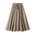 thumbnail image 6 of Sngxgn Women's Elastic Waist Stretch Bodycon Midi Pencil Skirt(Khaki,One Size), 6 of 9
