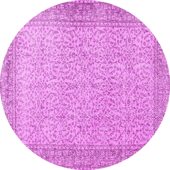Ahgly Company Indoor Round Persian Pink Traditional Area Rugs, 4' Round