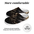 thumbnail image 6 of Yiaed Gold Rose Skull Print Slippers Fuzzy Warm Cozy Slippers Non Slip House Slippers For Indoor Outdoor Slippers House Slippers-35/36, 6 of 7