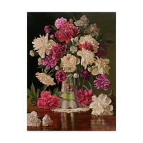 Trademark Fine Art 'Red And White Peonies' Canvas Art by Christopher Pierce