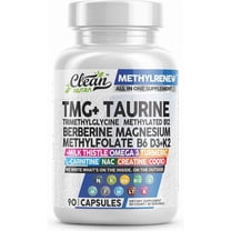 Clean Nutra TMG Supplements 1000mg | Methylated Multivitamin for Women Men | Taurine B6 Vitamins B12 D3 K2 Trimethylglycine Magnesium Methylfolate Milk Thistle NAC COQ10 B Supplement Complex Capsules