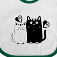 thumbnail image 4 of Inktastic Valentines Day Cat Couple Girls Baby Bib, 4 of 4