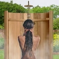thumbnail image 5 of ALEKO Outdoor Ellipse Backyard Beach Pool Shower Rustic Cedar, 5 of 12
