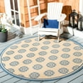 thumbnail image 2 of SAFAVIEH Beach House Callahan Geometric Indoor/Outdoor Area Rug Blue/Cream, 5'3" x 7'6", 2 of 9