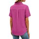 thumbnail image 4 of Camisas de Manga Larga para las Mujeres Suelto Ajuste Solapa Botón de Manga Corta Blusa de Túnica, Suaves Camisas de Manga Larga para las Mujeres Bajo Scrubs Desgaste de Verano Casual, 4 of 7