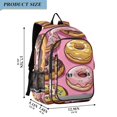 thumbnail image 2 of FORMRS School Backpack 17" Student Travel Bag with Laptop Compartment, Cute Doughnuts Pattern, 2 of 7