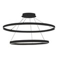 thumbnail image 1 of Dainolite Circulo Lustre Moderne en Métal 97W 2 Lumières en Noir Mat, 1 of 1