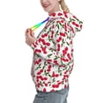 thumbnail image 2 of Sikiie Cherry_1 Women's Casual Hoodies Long Sleeve Lightweight Pullover Tops Loose Sweatshirt-X-Large, 2 of 7