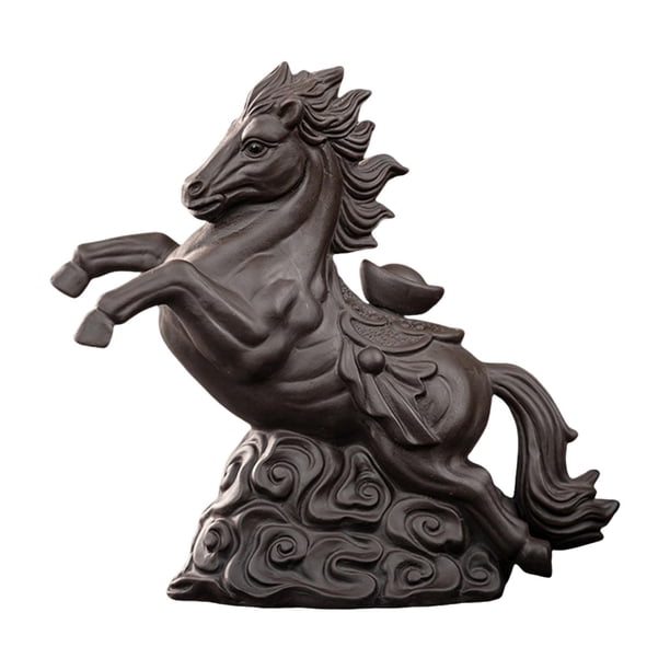 Estatua de la suerte de caballo chino para mascota de té, bandeja de té Kungfu, accesorios Zisha para salón de té Color primario