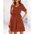 thumbnail image 2 of Vestido BTFBM Spring Empire Cintura para Mujer 2025 Verano Rojo, 2 of 9