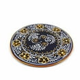 thumbnail image 2 of Handmade Pottery 8  Trivet or Wall Hanging, Blue Encantada, 2 of 5