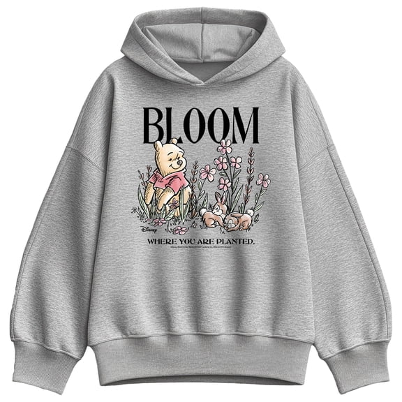 Winnie the Pooh - Bloom Where You Are Planted - Women's Oversized Fleece Hoodie Sweatshirt