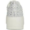 thumbnail image 3 of Steve Madden Rockaway-R White Lace Up Rounded Toe Low Top Fashion Sneakers (White Rhinestone, 10), 3 of 9