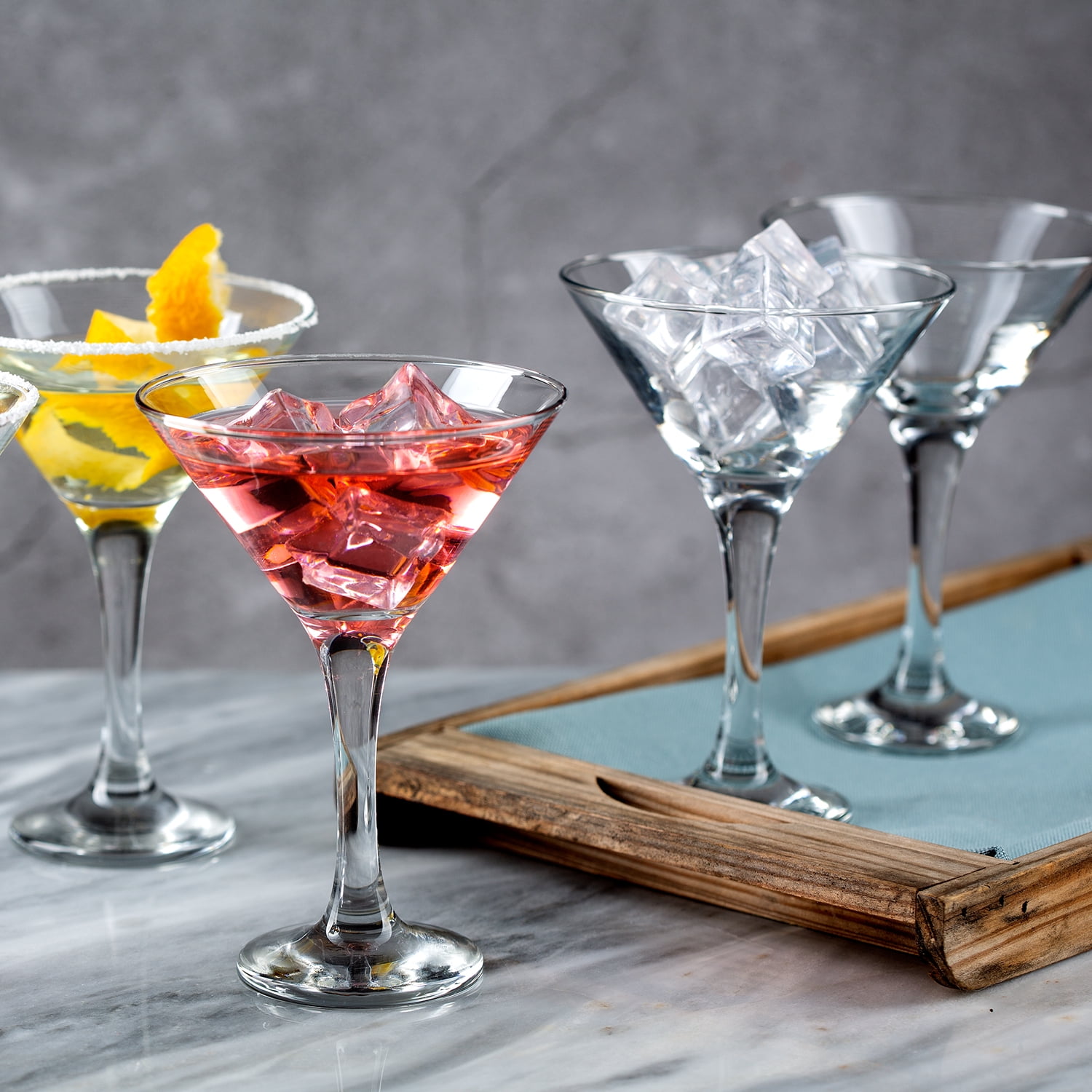 Sullivans 6 oz. Clear Snowflake Martini Glass - Set of 4
